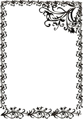 plant black frame clipart