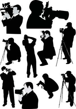 ten photographer silhouettes