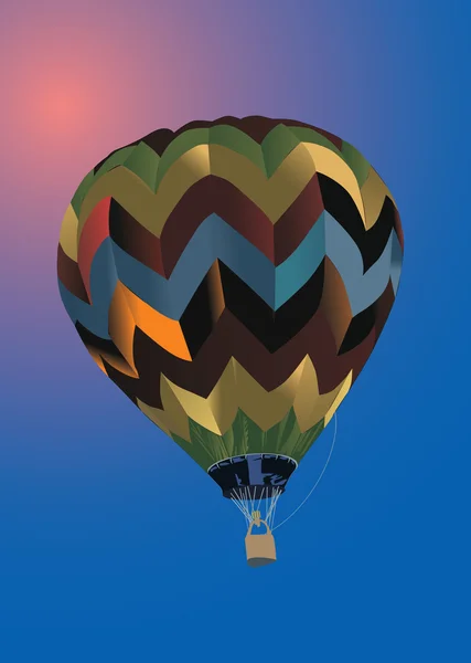 Enda ballong i himlen在天空中的单个气球 — Stock vektor