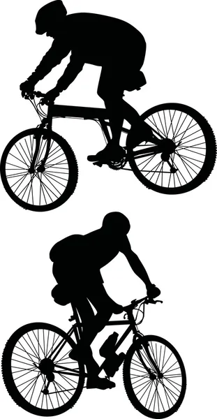 Twee mannen op de fiets — Stockvector