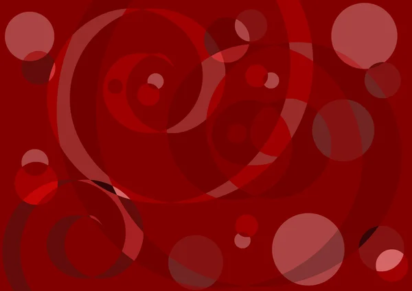 Κόκκινους κύκλους και curles — Διανυσματικό Αρχείο