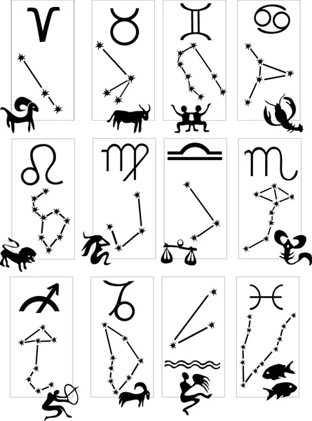 Символы зодиака — стоковый вектор