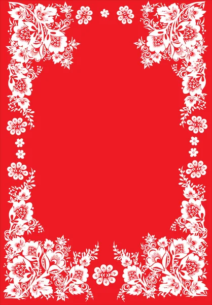 stock vector white frame on red background