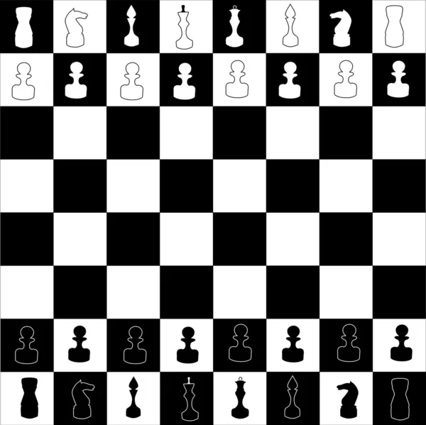 Chess bord illustratie — Stockvector