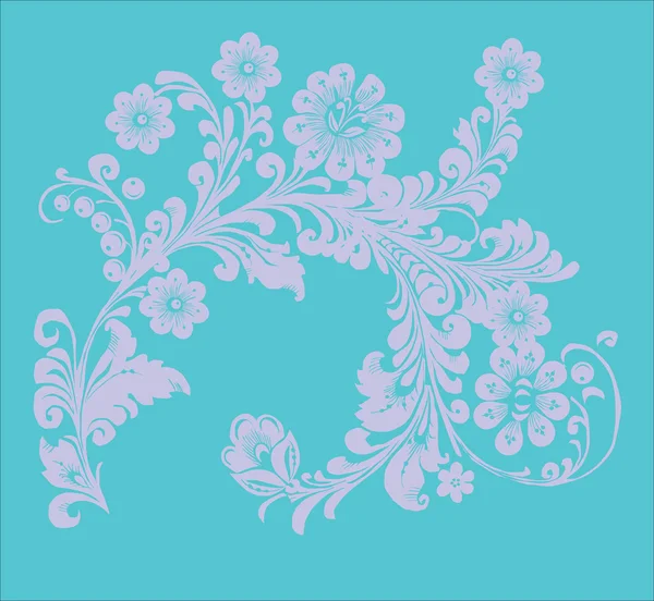 Jeden růžový curle ornament — Stockový vektor