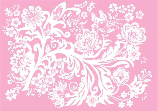 Motif de branche de fleur blanche — Image vectorielle