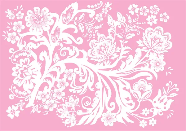 stock vector white flower branch pattern