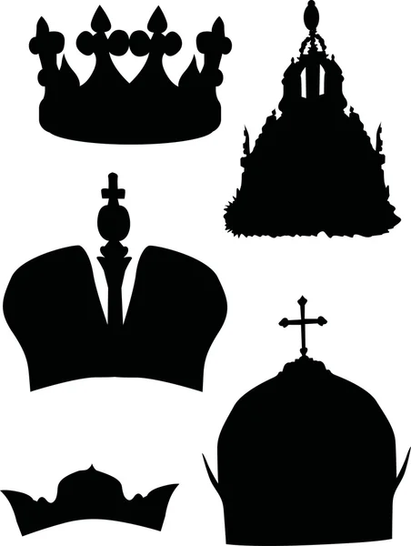 Cinq couronnes illustration — Image vectorielle
