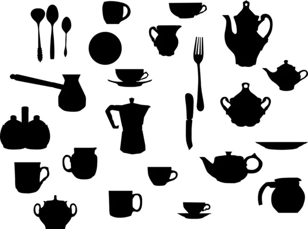 Посуда для чая и кофе — стоковый вектор