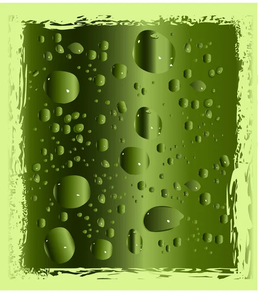 Green drops illustration — Stock Vector