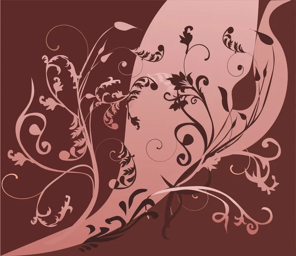 Illustration de fond floral foncé — Image vectorielle