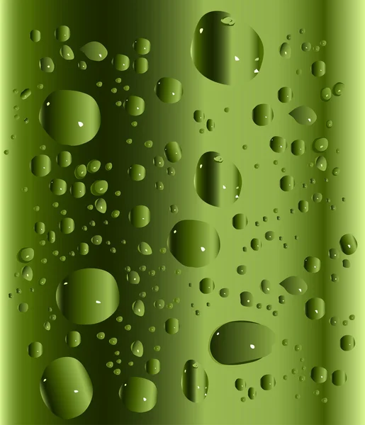 Ilustración de gotas verdes — Vector de stock