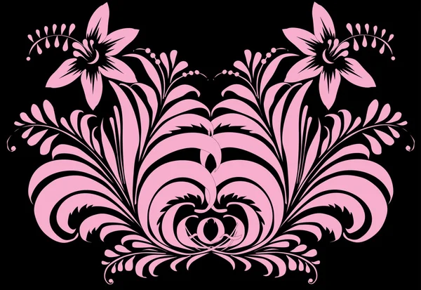 Duas belas flores rosa — Vetor de Stock