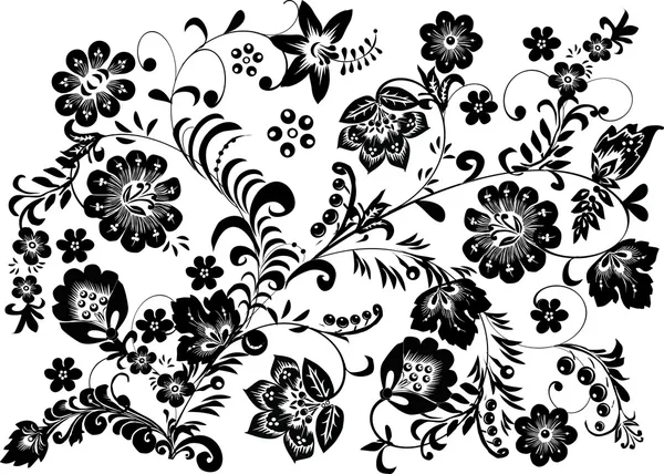 Traditional pattern with flowers — Stock Vector