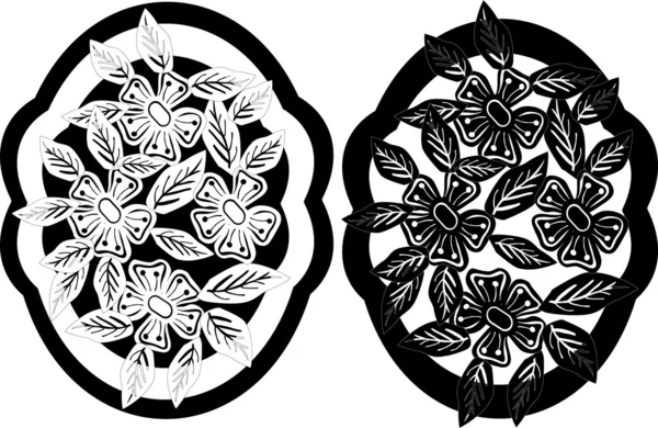 2 色の対称の装飾 — ストックベクタ