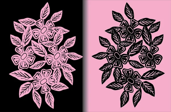 Two black and pink patterns — Stock Vector