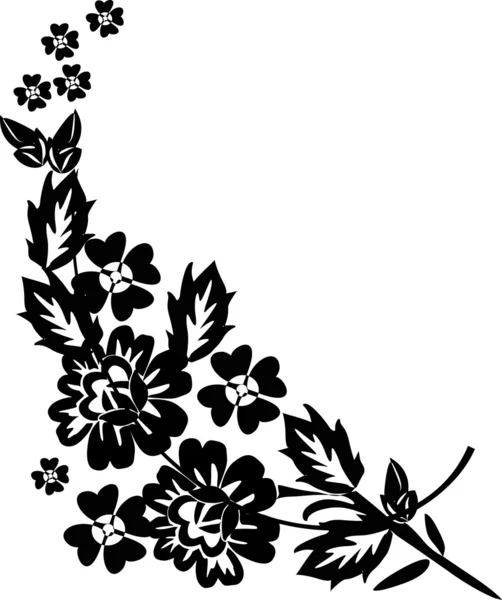 Patern avec branche de fleur — Image vectorielle