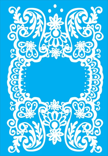 Cadre simple blanc sur bleu — Image vectorielle