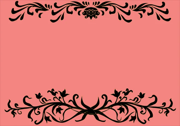 Décoration foliaire linéaire — Image vectorielle