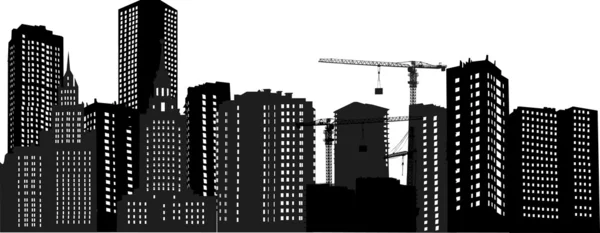 Illustration de panorama urbain — Image vectorielle
