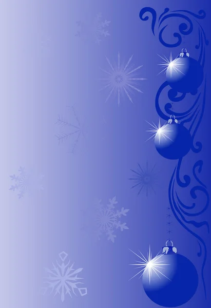 淡蓝色圣诞装饰 — 图库矢量图片