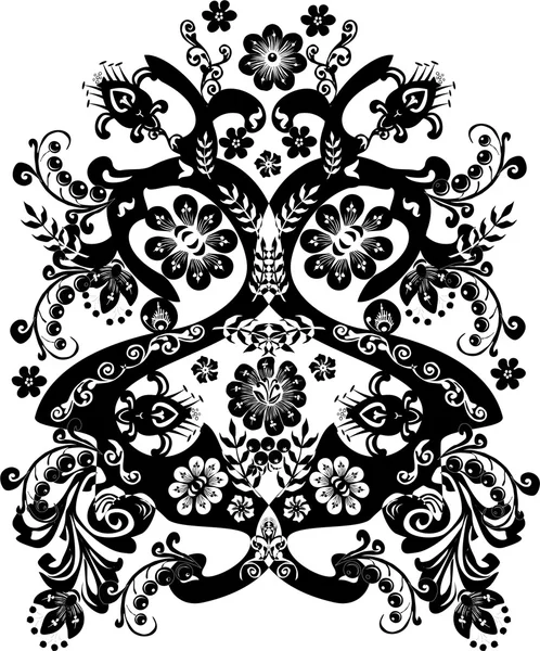 Schwarz gestaltetes Muster — Stockvektor