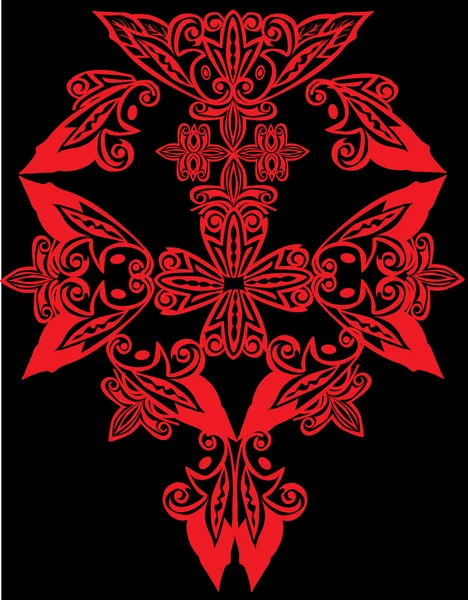 Rotes abstraktes Kreuz — Stockvektor