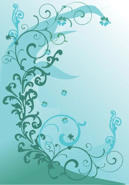 Blauwe curles silhouetten — Stockvector
