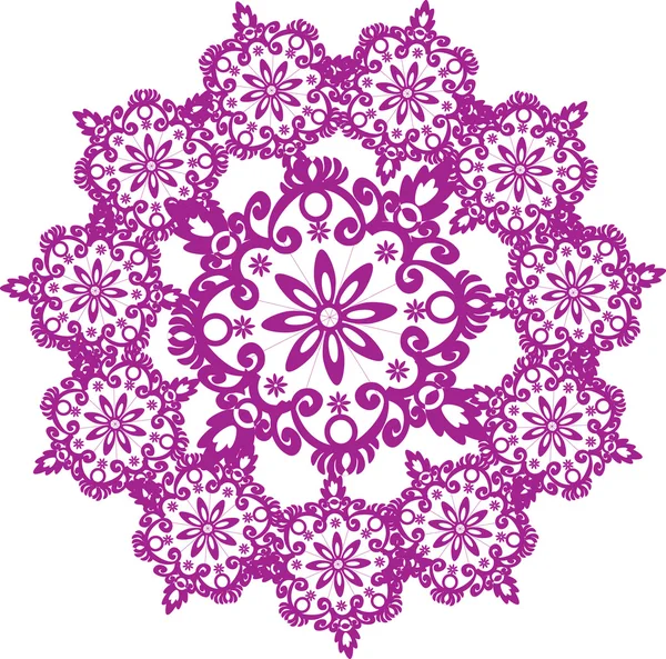 Круглый розовый цветок — стоковый вектор