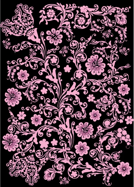 Розовый и черный декор — стоковый вектор