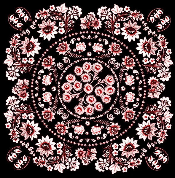 Pink med rød symmetrisk design – Stock-vektor