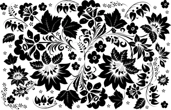 Pattern with two large flowers — Stock Vector