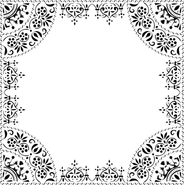 Чорна абстрактна рамка на білому — стоковий вектор