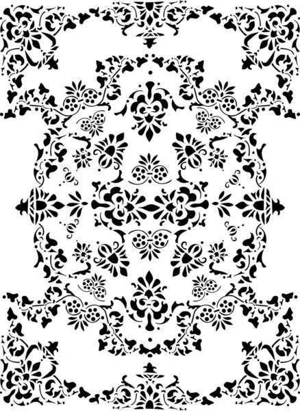Foliage pattern of black color — Stock Vector