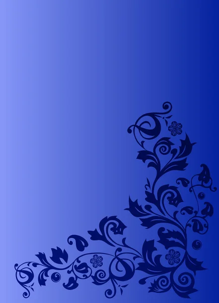 Голубое украшение на голубом фоне — стоковый вектор