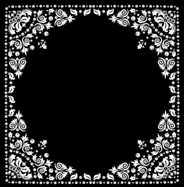A fekete-fehér festett keret — Stock Vector