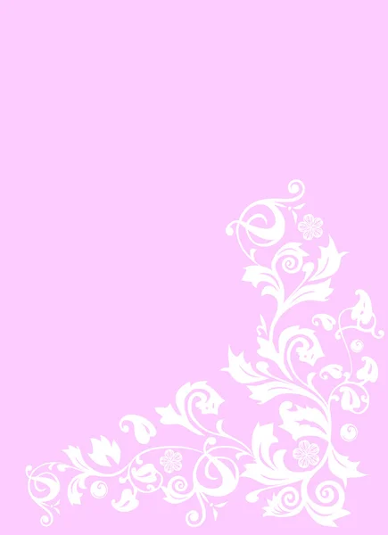 白色装饰上粉红色 — 图库矢量图片