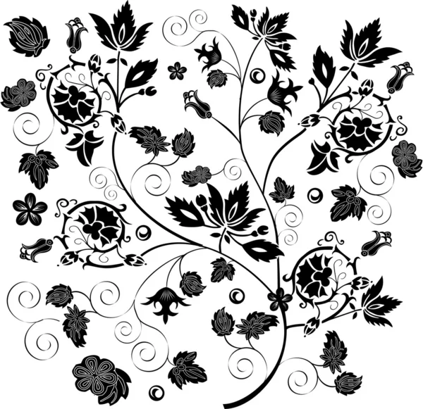 Ramo floral ornamental — Vetor de Stock