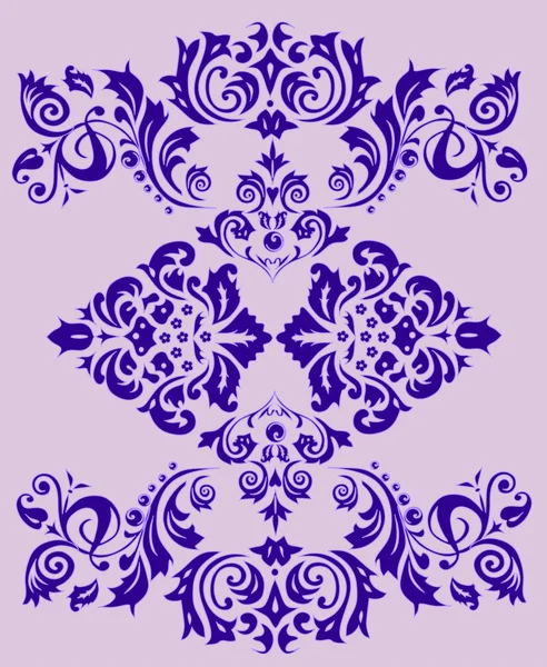 Decoración violeta tradicional — Vector de stock