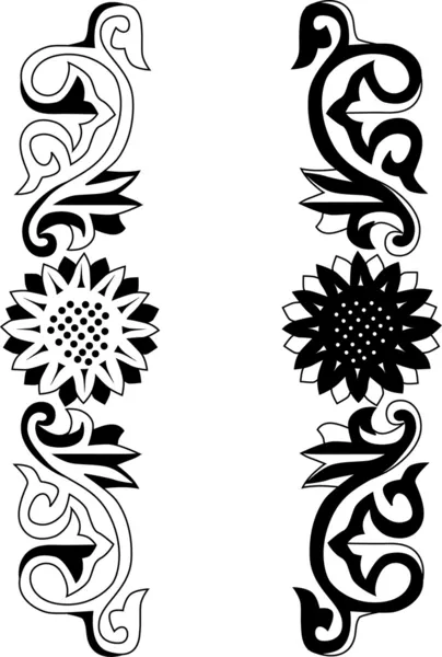 Две черно-белые полоски — стоковый вектор