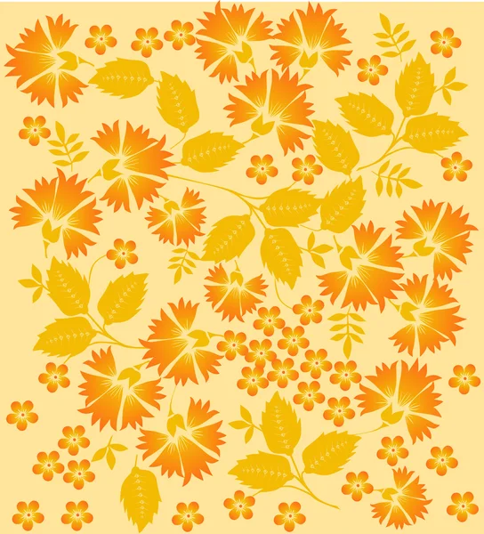 stock vector gold foliage background