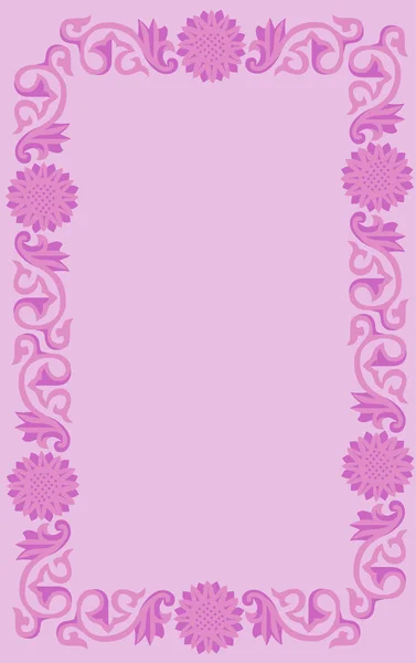 Marco abstracto rosa decoración — Vector de stock