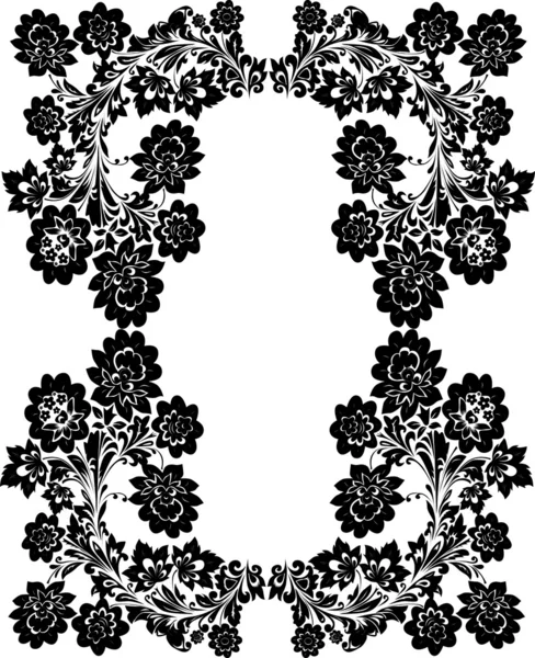 Bunch of flowers frame — Stock Vector