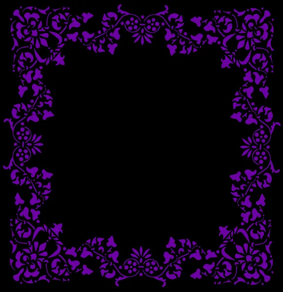 Violet sur cadre noir — Image vectorielle