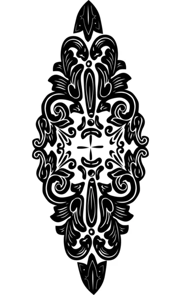 Black on white ornamental strip — Stock Vector