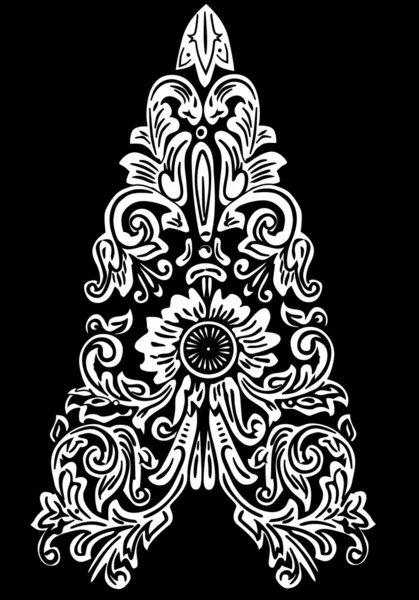 Symmetrische Dekoration weiße Farbe — Stockvektor