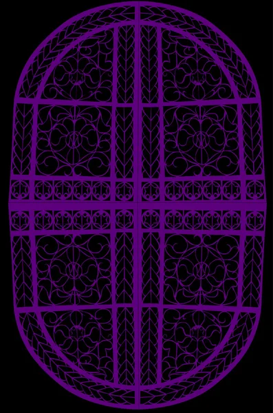 Astratto ovale viola decorazione — Vettoriale Stock