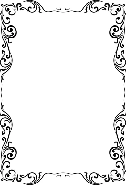 Curled frame design on white — Stock Vector