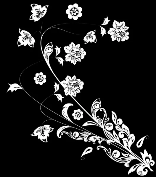 Tre mazzo di fiori bianchi — Vettoriale Stock