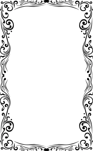 Curled frame decoration on white — Stock Vector